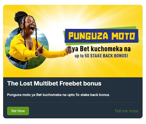 Betika Kenya Lost Multibet Freebet Bonus Screenshot